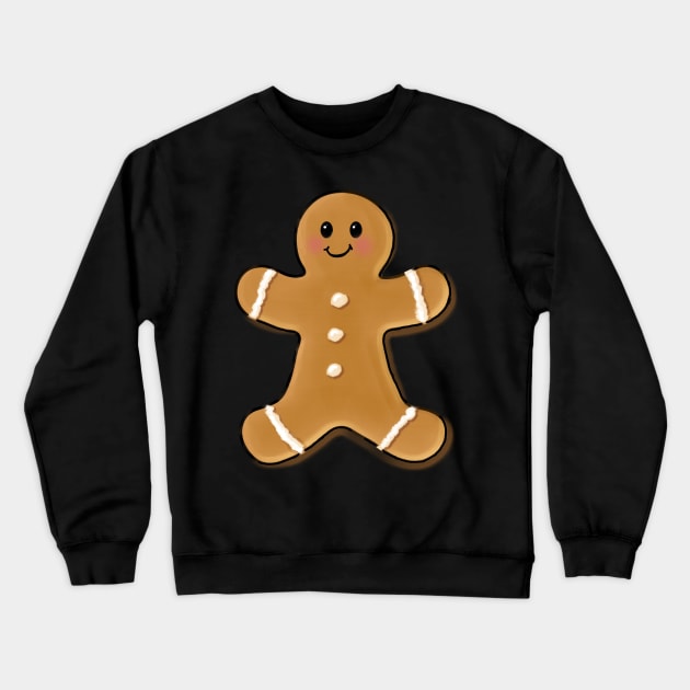 Happy Little Gingerbread Man Crewneck Sweatshirt by StephJChild